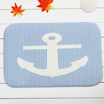 

XYZLS Striped Anchor Floor Mats Water Absorption Bathroom Carpet Nonslip Rug Bedrooms Doormats Kitchen Rugs porch throw rugs