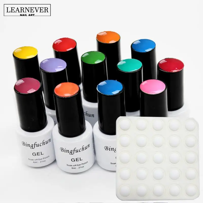 

White Gel Polish Color Label Sticker Button Adhesive Paster Display Holder Manicure Tools DIY Nail Oil Glue Color Card