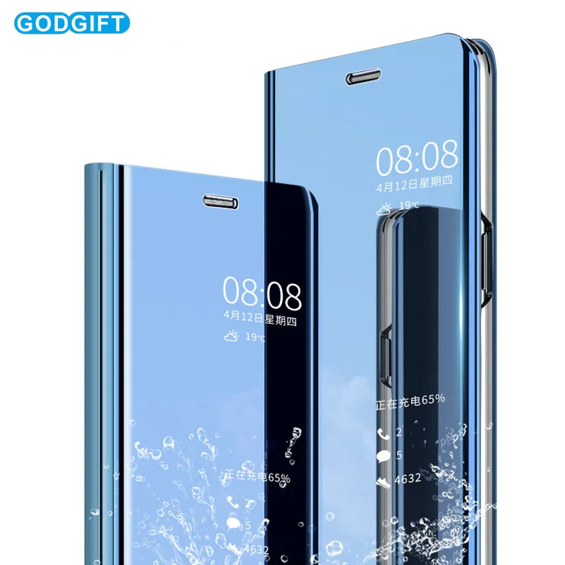 Зеркальный флип-чехол для Xiaomi Redmi S2 Go чехол Note 6 Pro 6A телефона 7 чехлы просмотра |