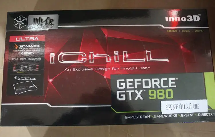  GTX980 Ultra Ice Dragon Super 4GB four fan game graphics 
