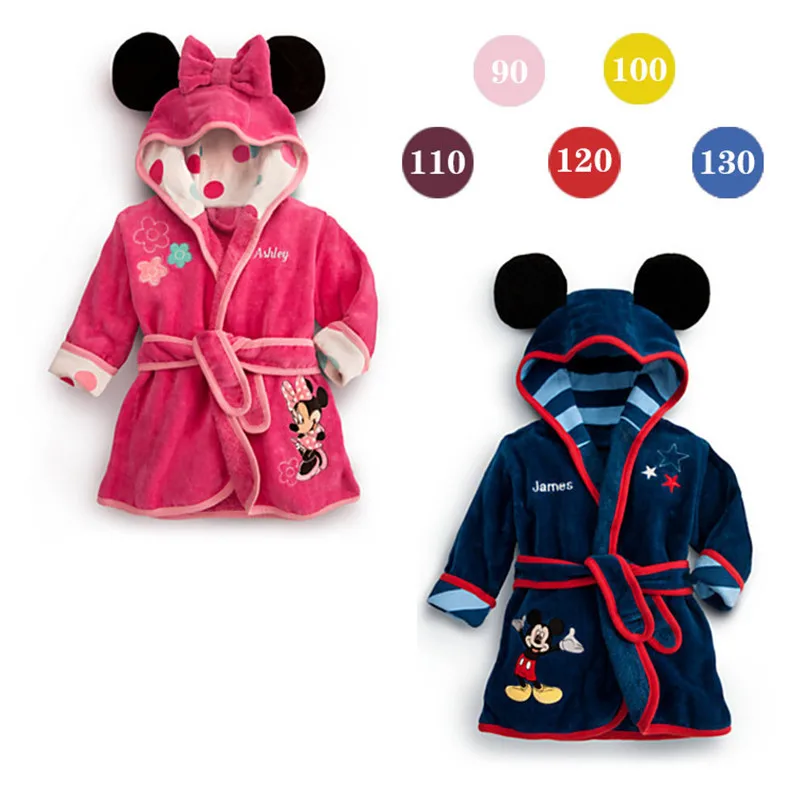 Банный халат с героями мультфильмов для маленьких мальчиков и девочек; Банное полотенце с капюшоном; детские купальные костюмы; детские пижамы; домашняя одежда для малышей