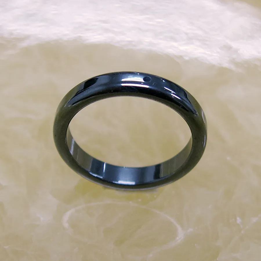 

2 Pcs Per Bag Wide Hematite Magnetic Finger Band Rings Black Hematite Smooth Ring For Man And Woman Wholesale Price