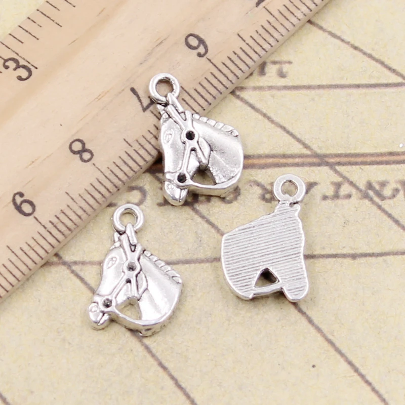 

10pcs Charms horse head 17x13mm Tibetan Silver Plated Pendants Antique Jewelry Making DIY Handmade Craft
