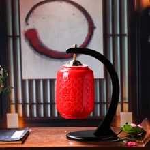 Винтажная китайская спальня гостиная Свадебная настольная лампа Цзиндэчжэнь фарфоровая Керамическая Настольная лампа декоративная настольная лампа светодиодная