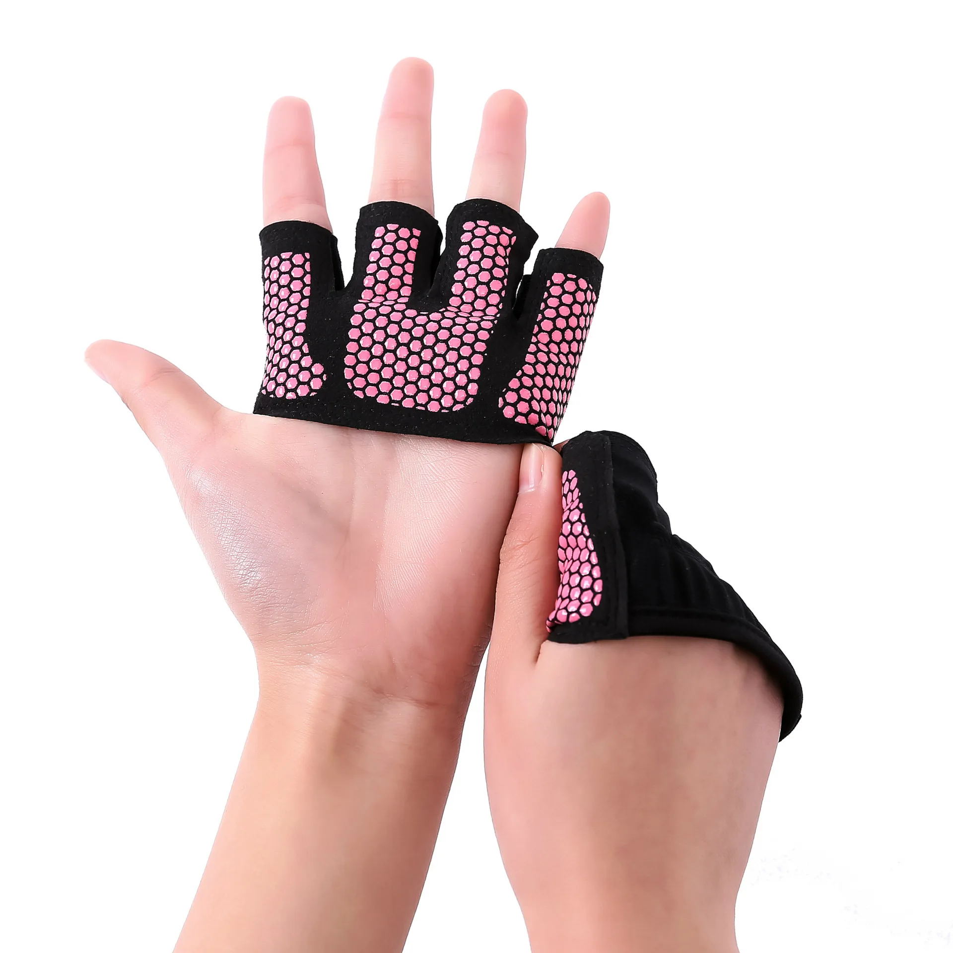 1Pair Anti-skid Fitness Gloves Breathable Gym Gloves Body Building Exercise Training Sports Crossfit Exercise for Men and Women