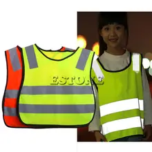 Безопасность Hi Vis детский жилет серый светоотражающие полосы одежда для дорожных работ