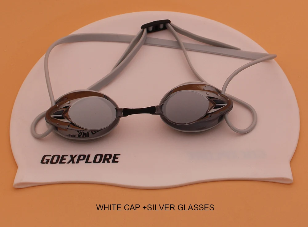 Goexplore очки для плавания для взрослых для мужчин и женщин+ Реверсивный Плавательная шапочка бассейн очки маска для подводного плавания