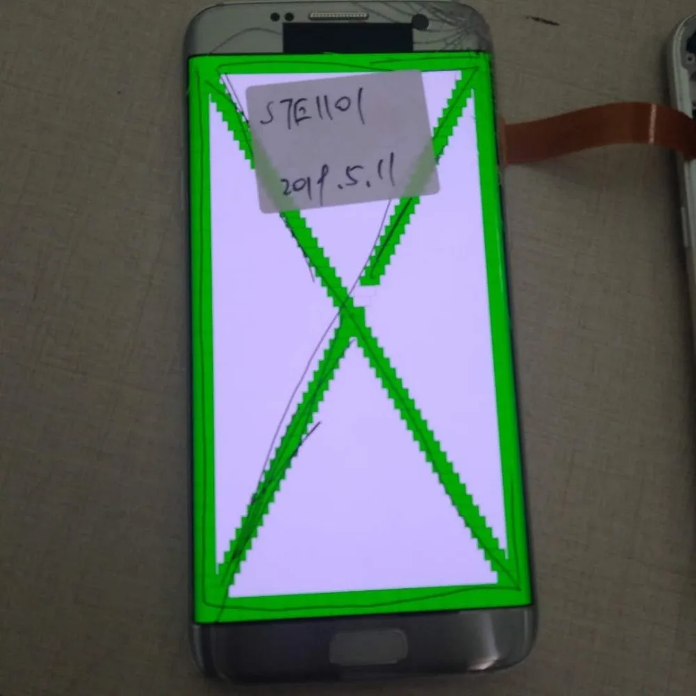 

Broken LCD Screen Digitizer with Frame Full Assembly For Samsung Galaxy S7 edge S7edge G935F Regeneration - Only One