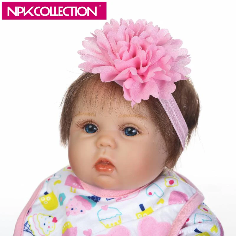 

NPK 17 Inch 42cm Soft Vinyl Silicone Lovely Lifelike Reborn Baby Girl Doll Realistic Looking Baby Doll Newborn Toddler Toy