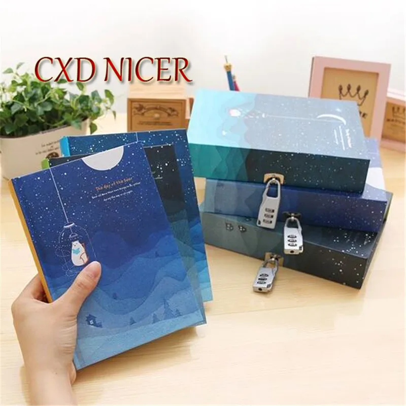 

Creative Sky Notebook Stationery Vintage Memory Hardcover Wishing Bottle Pattern Diy Journal Notepad DD1387