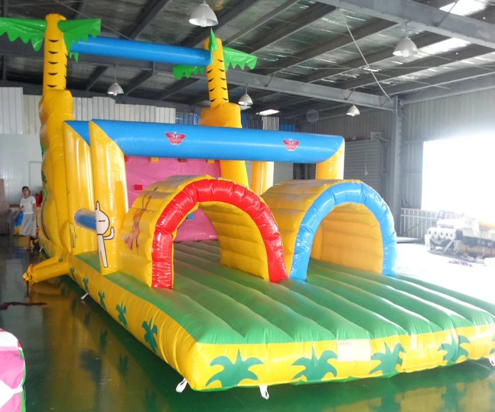  Giant Inflatable Obstacle Course  Super Combo Bounce House with Blower 