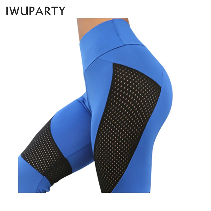 

Black Hollow Out Mesh Patchwork Leggings High Waist Push Up Leggings Women Fitness Clothing Breathable Polyester Yoga Pants