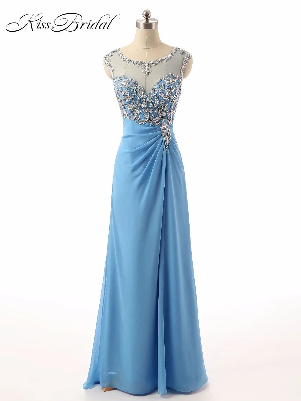 2017 Long Evening Dresses With Beaded Robe De Soiree 2017 Illsuion