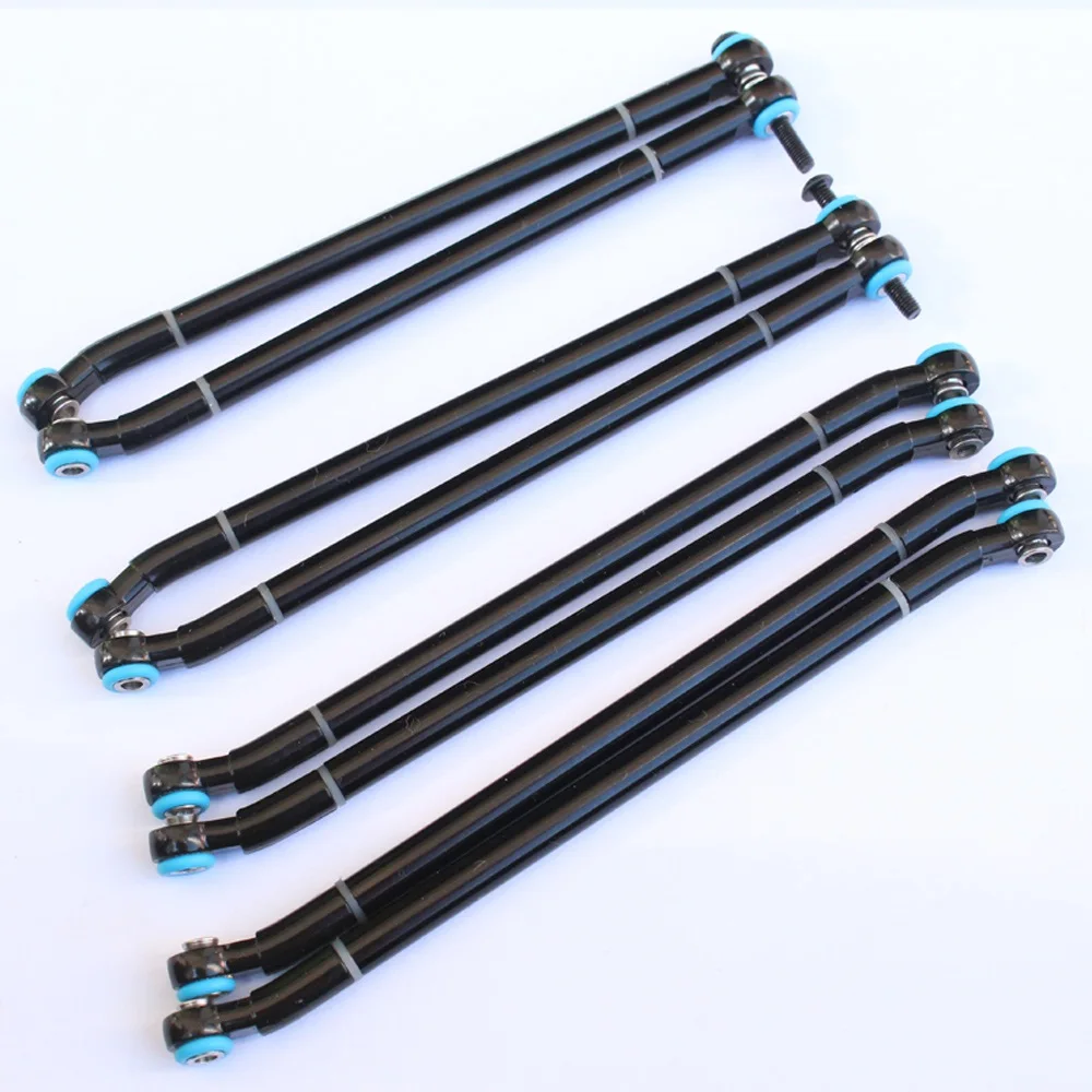 LNL New 8Pcs RC Aluminum Alloy Upgrad Rod 313MM Wheelbase for RC Car