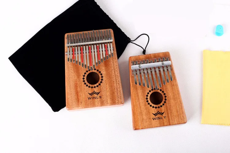 17 ключ палец калимба Mbira Sanza большой палец пианино карманный размер поддерживающая сумка Gecko клавиатура Marimba деревянный музыкальный инструмент