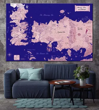 

Game of thrones map Tv Series Map Canvas Print Seven Kingdoms Map Game of Thrones Print Canvas Print Map Decor Movie Poste Print