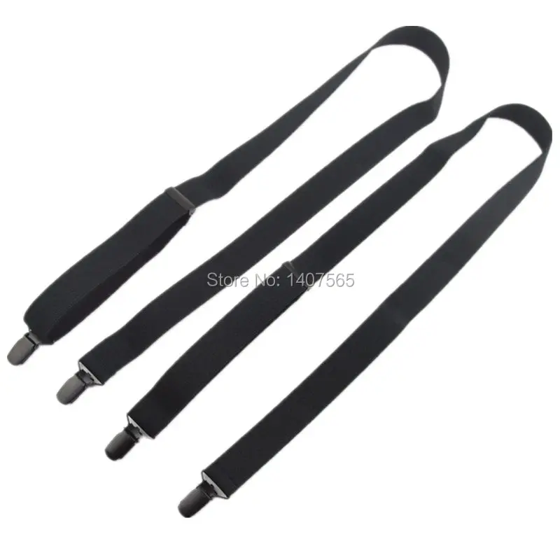 

Fashion Black 4 Clip Unisex Suspenders for Women Mens Braces For separate Trousers Elastic Belts Straps Braces 110 and 120cm