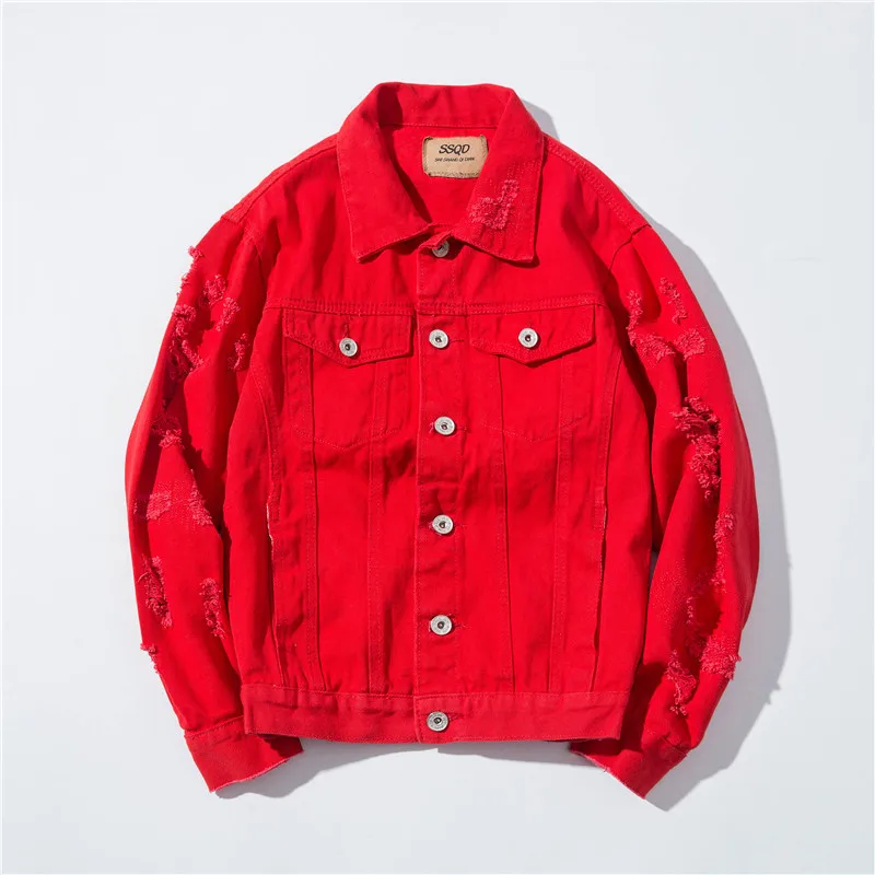 red denim jacket cheap