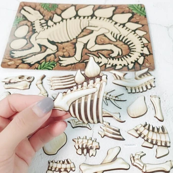 

Dinosaur Stickers Toys for Children Animal Funny Jurassic Park to DIY 3d puzzle jouet enfant