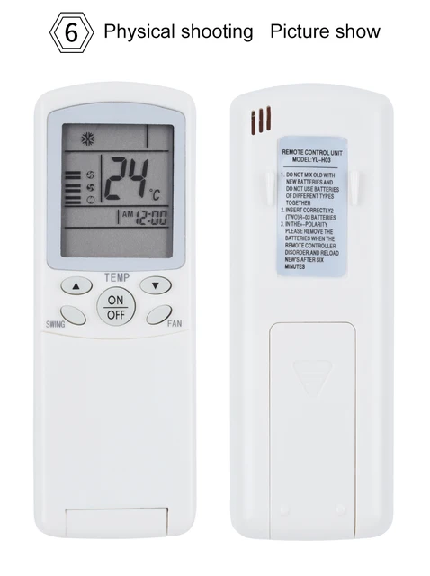 Ac Remote Control Yl-h03 Yr-h03 Yr-h07 Yr-h08 Yr-h10 Remote
