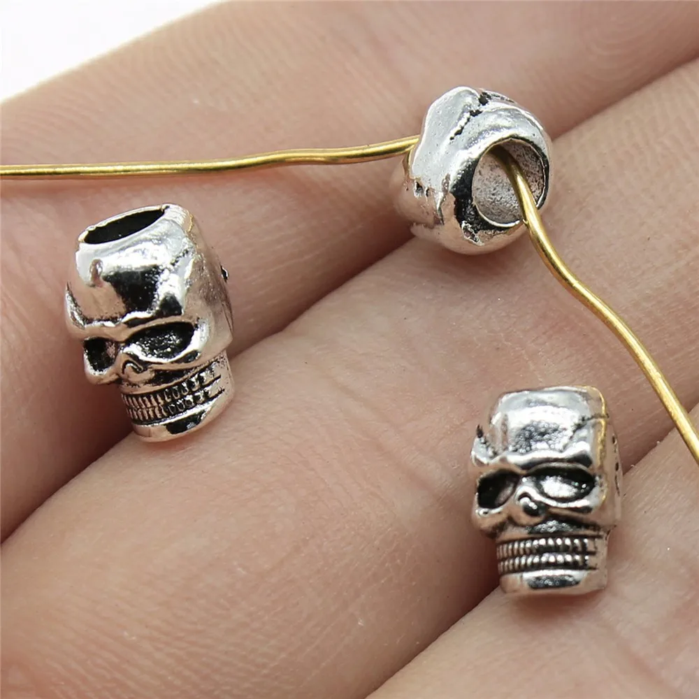 Buy WYSIWYG 8pcs 10x7x8mm Skull Beads Fits Diy
