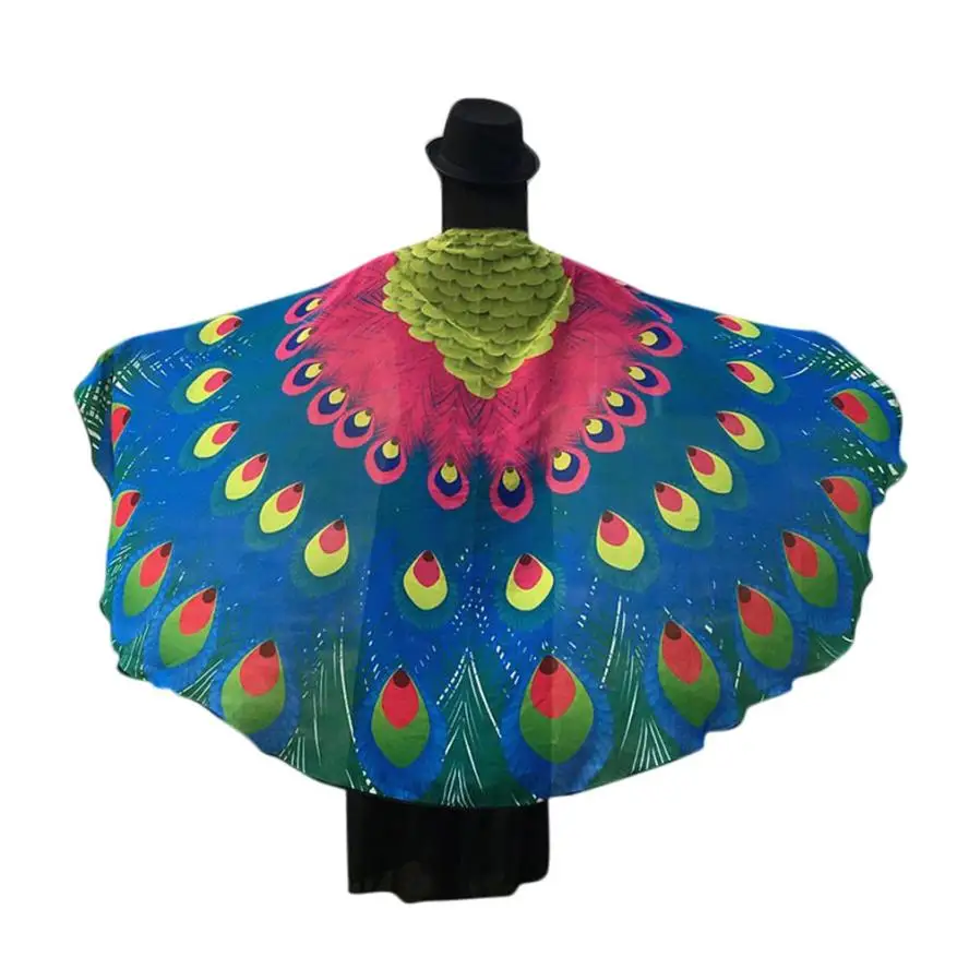 Женский модный шарф, шаль, подарок, крылья бабочки, накидка, шарф, мягкая ткань, павлин, Нимфа, пикси, шарфы для женщин, s Пашмина, F233 - Цвет: Sky Blue