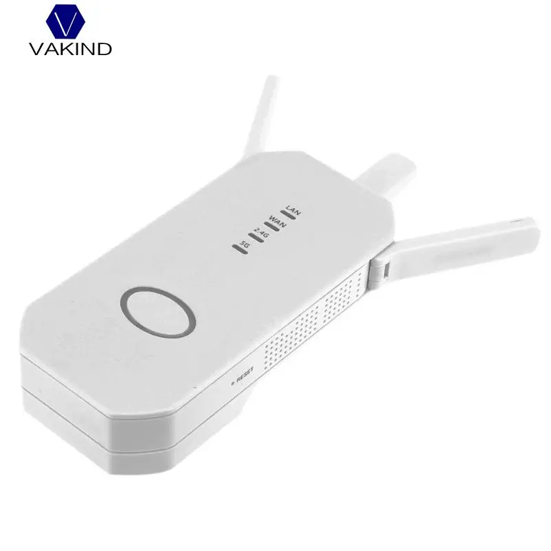 

750Mbps Dual Band Wireless AP Repeater, WiFi Signal Range Extender Booster Repeater, with 3 External Antennas US Plug
