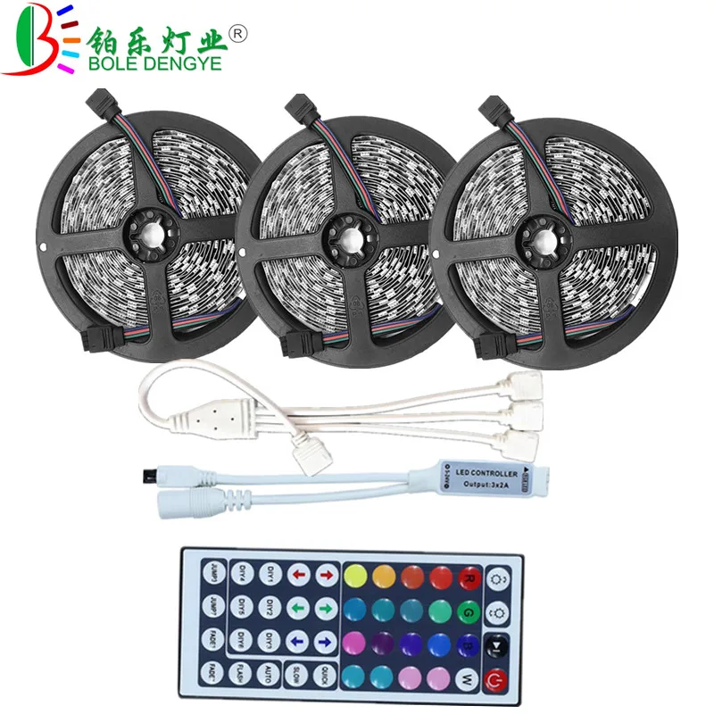 Светодиодная лента 5050 RGB 5 м 10 15 12 В 60 светодиодов/м не является водонепроницаемой
