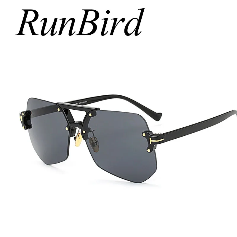 RunBird квадратные в стиле хип-хоп, модная фирменная дизайнерская обувь, солнцезащитные очки для мужчин и женщин, прозрачные солнцезащитные очки, женские очки, размер d 379R