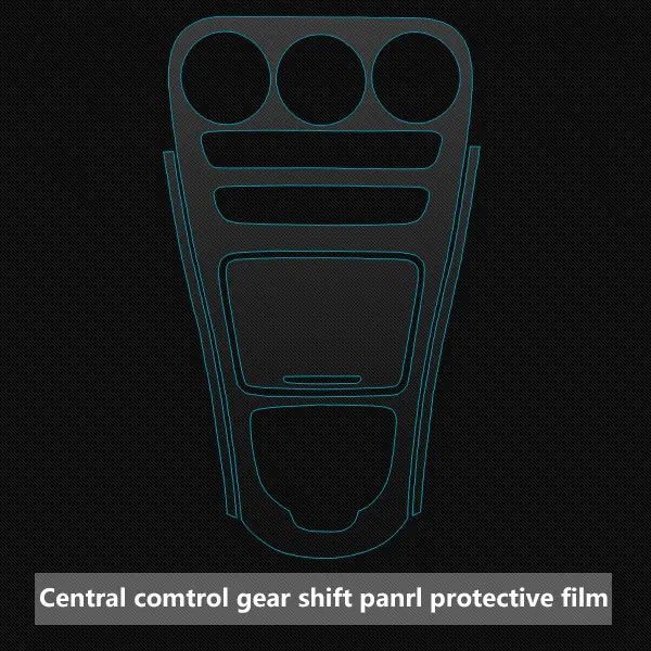Интерьер автомобиля невидимую защитную пленку центральной Управление Шестерни Shift панель наклейка для Mercedes Benz C200 купе- AMG - Название цвета: center conrol gear