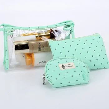 

3 Set Women Transparent Cosmetic Case Fashion Clear Zipper Plastic PVC Travel Make Up Toiletry Bag Storage Beauty Toiletry Case