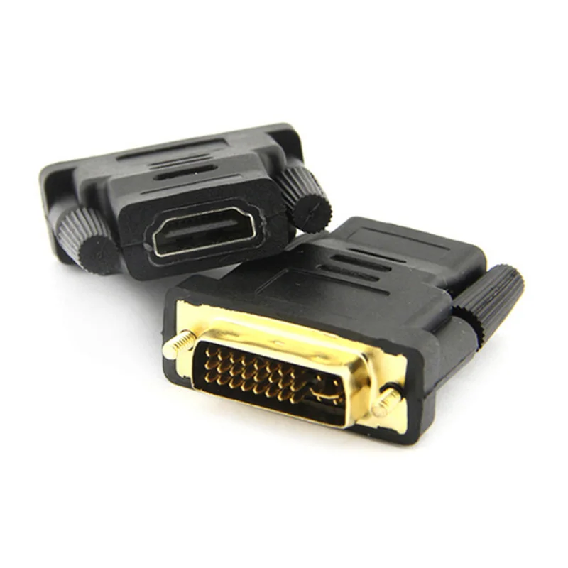 1 шт. DVI 24+ 5 Мужской к HDMI Женский конвертер HDMI к DVI адаптер Поддержка 1080P для HDTV lcd дропшиппинг