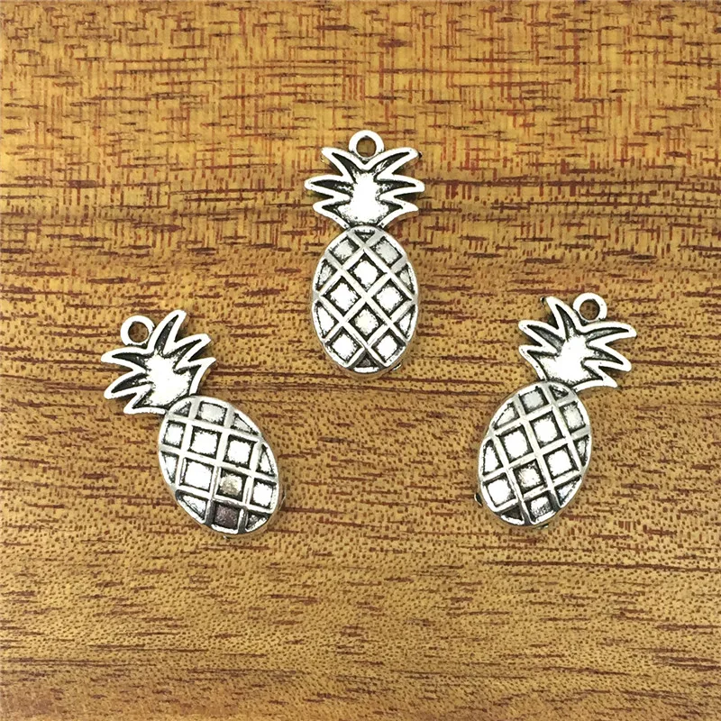 

10pcs Charms double sided pineapple 24*12mm Antique Making pendant fit,Vintage Tibetan Silver,DIY bracelet necklace