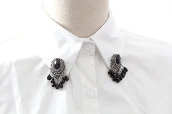 

2016 New Arrival Solid White Shirt Fake Collar Women Decorative Elegant Cotton Detachable Shirt Collars round pointed collar