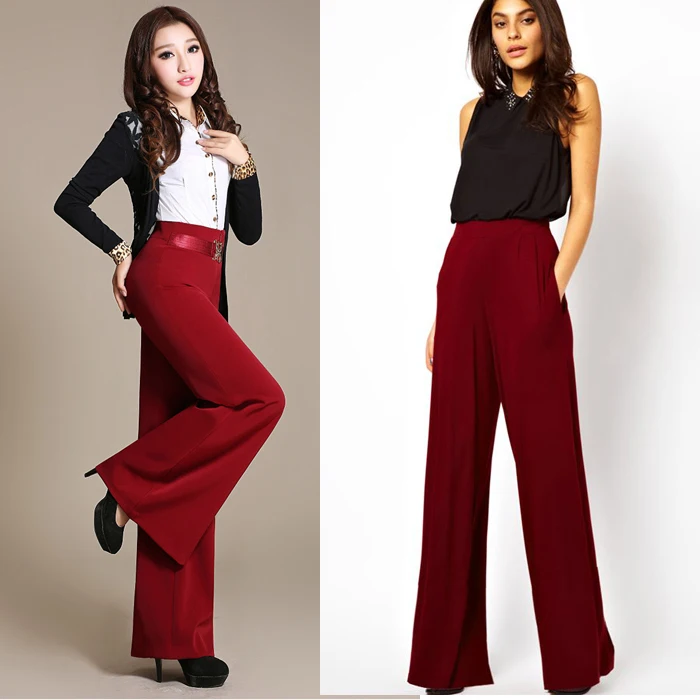 high waisted dress pants wide leg