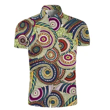 Boho африканская Гео Печать рубашка мужская цветная соединенная Лоскутная майка с короткими рукавами Топ винтажный этнический цвет тотем для мужчин