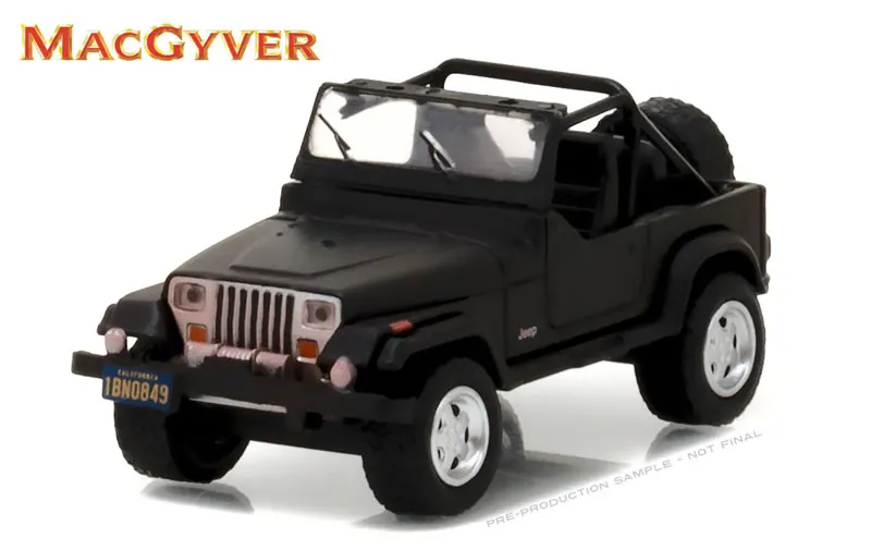 

Green Light 1:64 1987 Jeep Wrangler YJ - MacGyver boutique alloy car toys for children Model original box freeshipping