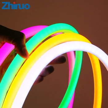 

LED Strip 12V SMD2835 Neon Light 360 Round Flexible Home Outdoor Christmas Holiday Waterproof Light Strip Car Fairy String Light