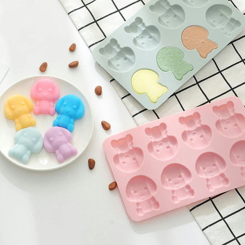 

Cartoon Puppy Dog Silicone Cake Mold Chocolate Fondant Mould Cookie Cupcake Decoration Ice Cube Tray Baking Bakeware