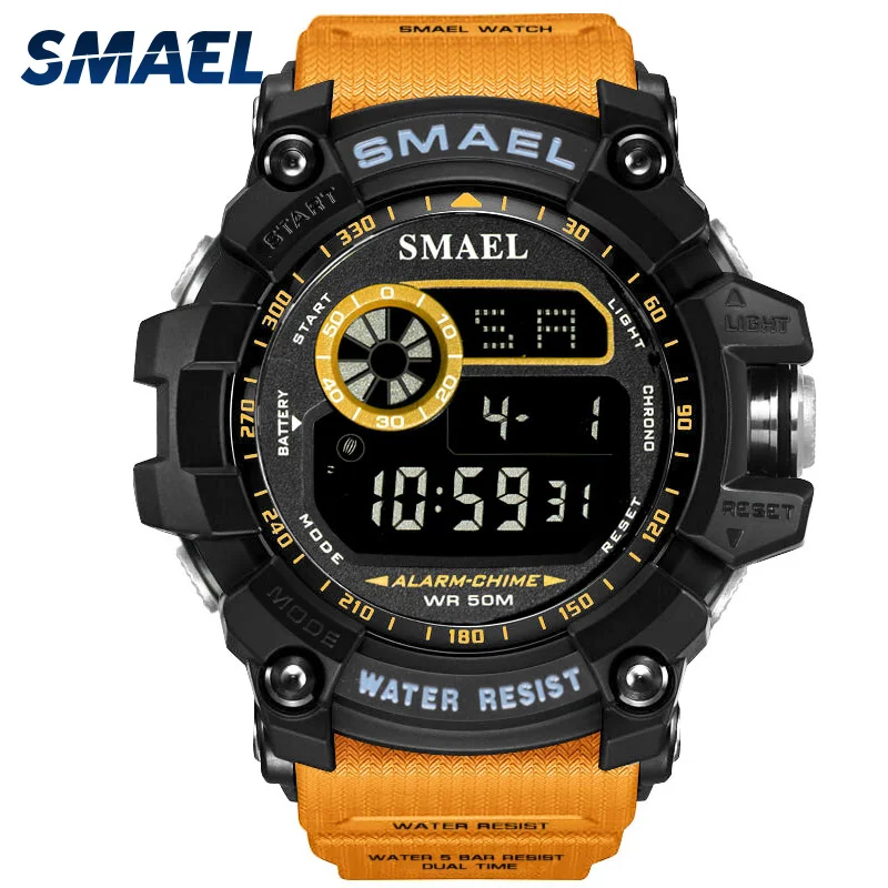 

Digital Watch for Men Chronograph Watch SMAEL Digital Clock Men Big Dial Watches 8010 Waterproof Sport Watches Led Wristwatches