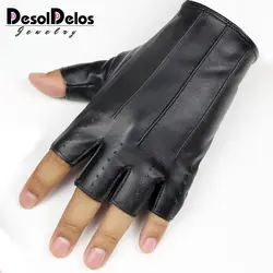 2019 Новый Для мужчин; танцевальные перчатки без пальцев для вечерние Show Luvas для Для мужчин Цвета: черный, золотистый, серебристый Guantes Ciclismo R013