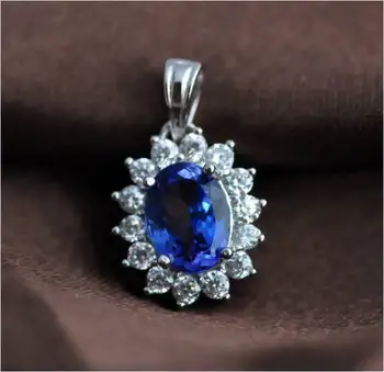 

Collares Qi Xuan_Fashion Jewelry_Blue Stone Pendant Necklaces_S925 Solid Silver Blue Necklaces_Factory Directly Sales