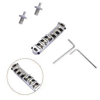 

Roller Saddle Locking Tune-O-Matic Chrome Guitar Bridge For Guitar