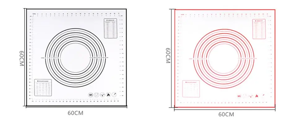Многоразовый силиконовый коврик для выпечки с антипригарным покрытием для духовки, Экологичный коврик для раскатки теста, большие кухонные обеденные инструменты, Аксессуары для выпечки, горячая Распродажа