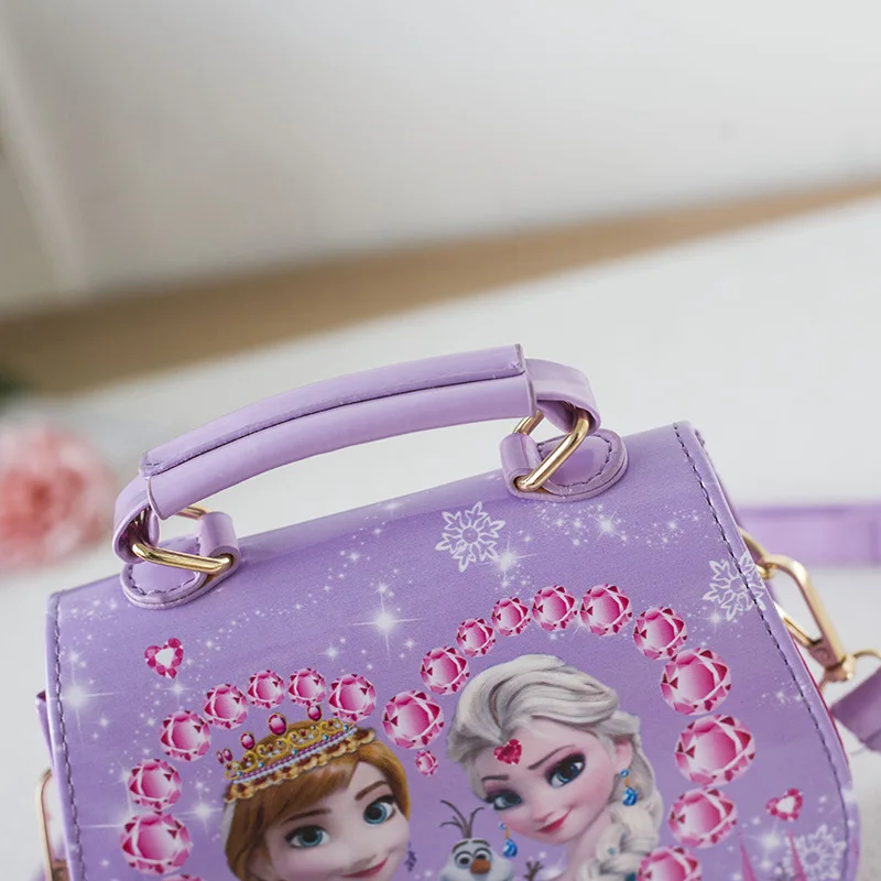 Disney Принцесса мультфильм детская сумка на плечо девочка подарок Сумочка замороженная Эльза ребенок сумка для писем ключ косметическое хранение