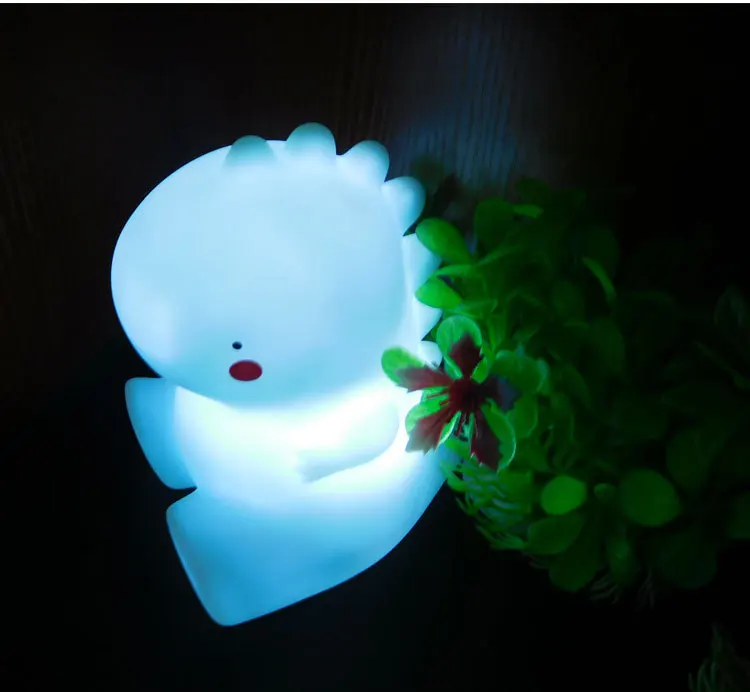 

Dinosaur Modeling Luminous Night Light Green Silicone Living Room Sleep Lights Decorative Ornaments Home Lighting Supplies