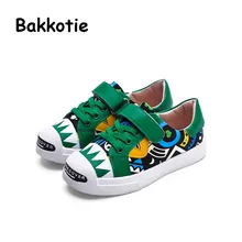 Bakkotie 2017 Детская Мода Весна Осень Baby Boy Повседневная Тапки Малыш Досуг Спорт Дышащие Девушки Тренер Граффити Черный