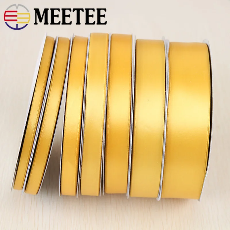 Meetee 0 6-5 см в ширину 91 м (1/4-3/5 &quot) Рождественская лента на День Благодарения желтая