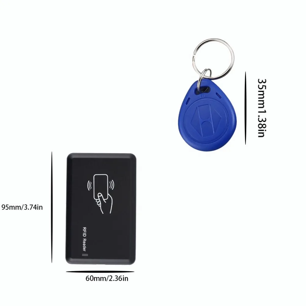 13,56 МГц разделенный USB Бесконтактный Черный Смарт IC Card Reader RFID считыватель + 5 ID Ключевые теги/ID карты