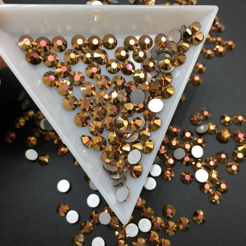 Good Quality Gold DIY Strass Crystal ss3-ss30 Non HotFix Nail Art Flatback Rhinestones for Clothes Decorations | Дом и сад